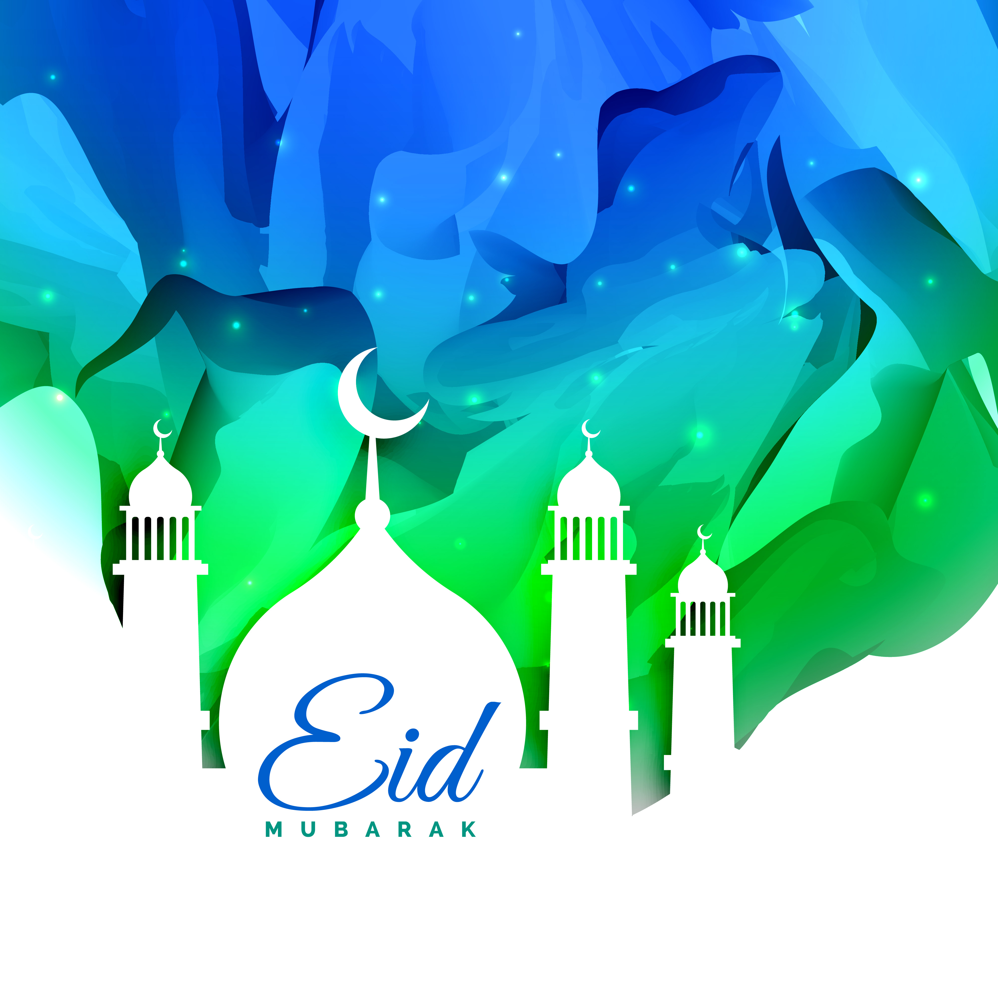 Islamic eid festival greeting card design with abstract 