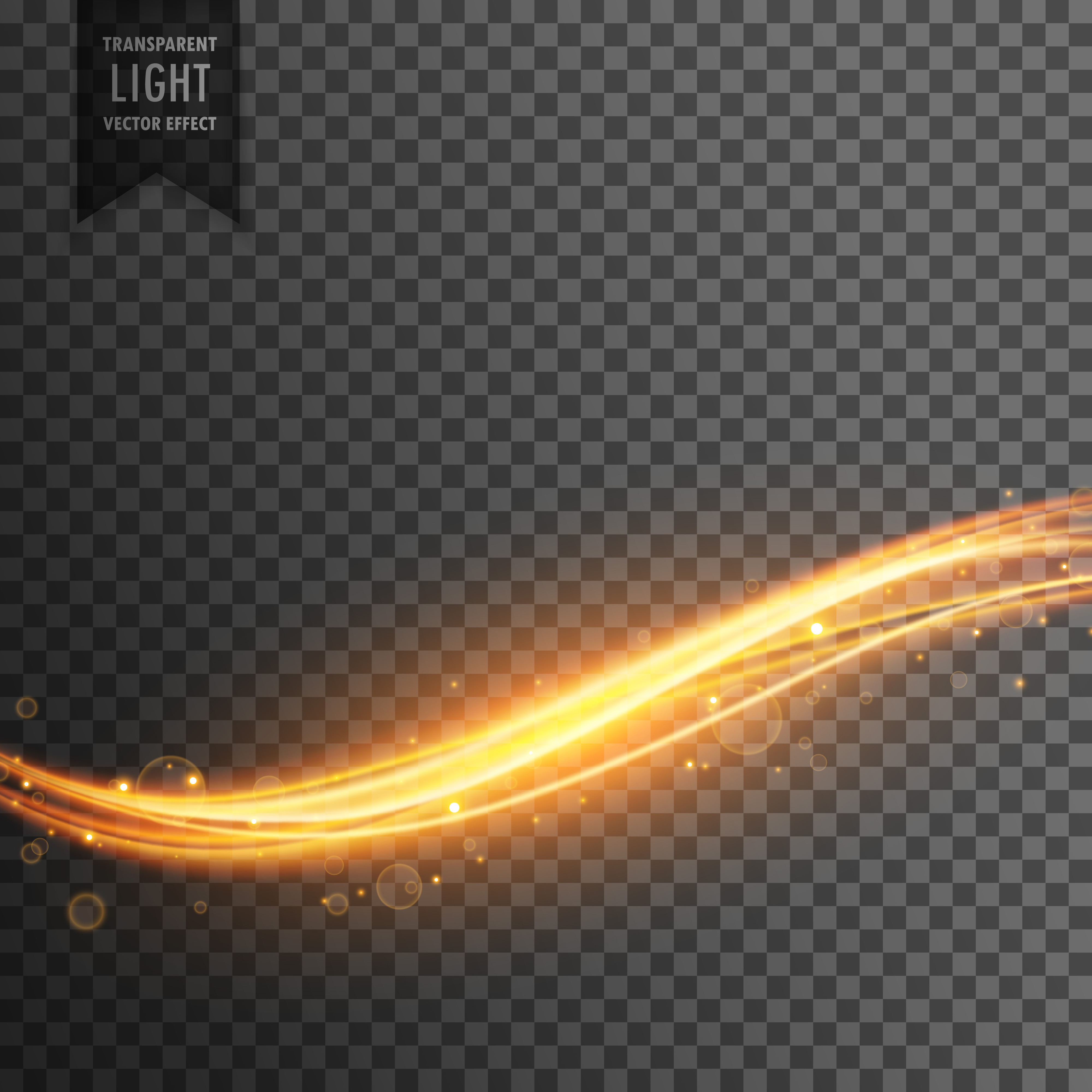 golden light streak transparent  effect background 