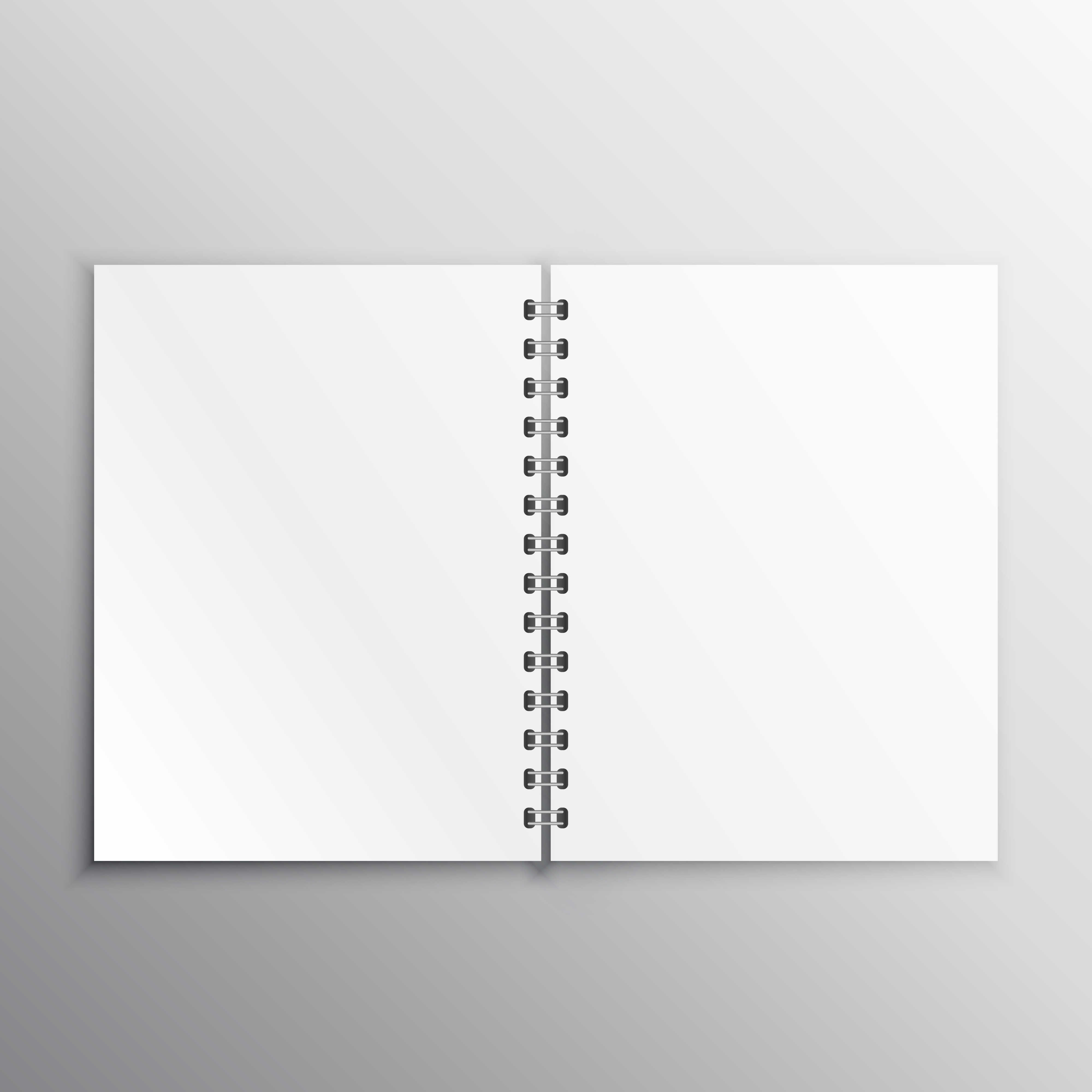 Download open book or diary mockup with spiral binding - Download ...
