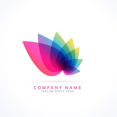 colorful petals flower logo concept - Download Free Vector ...