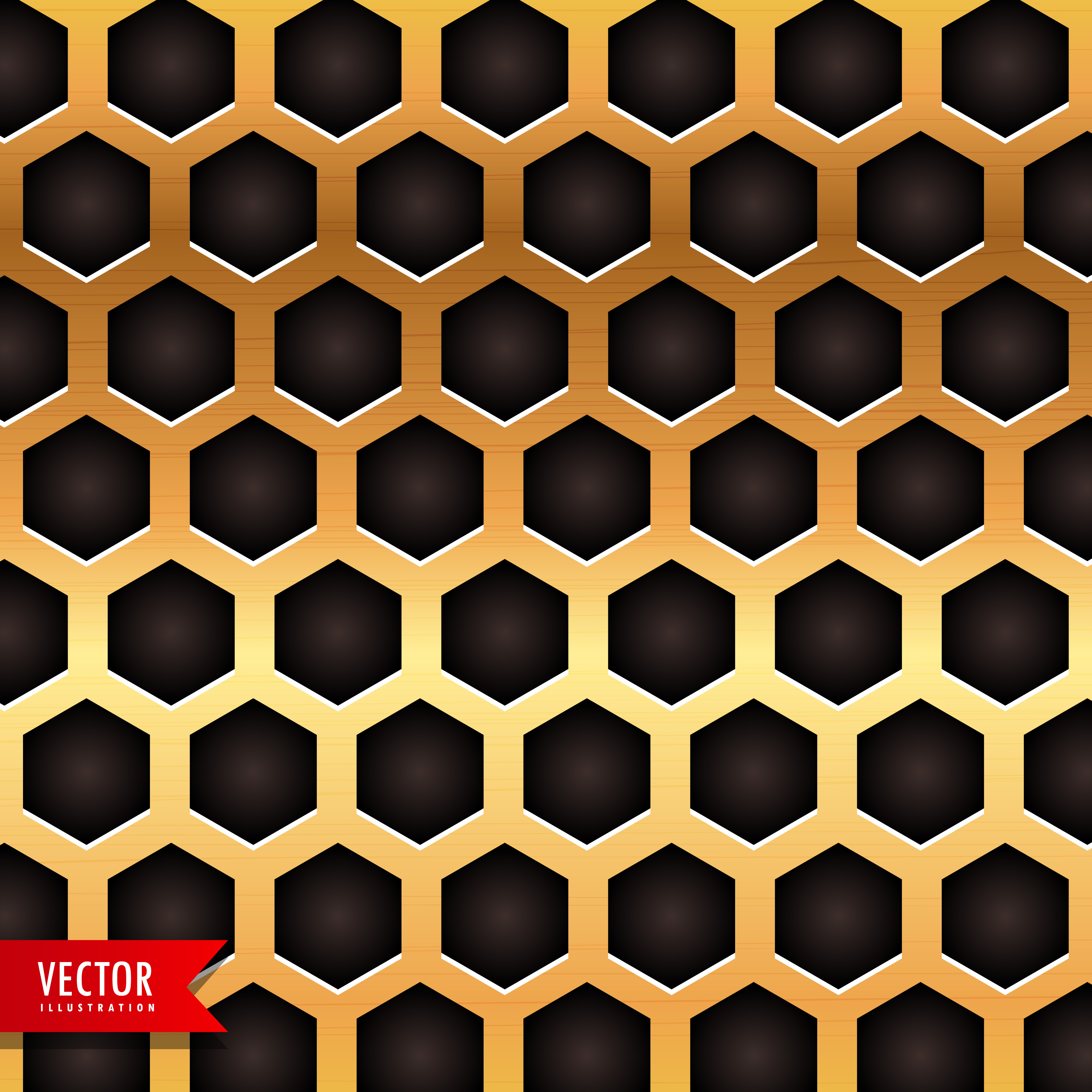  honeycomb pattern  in golden color Download Free Vector 