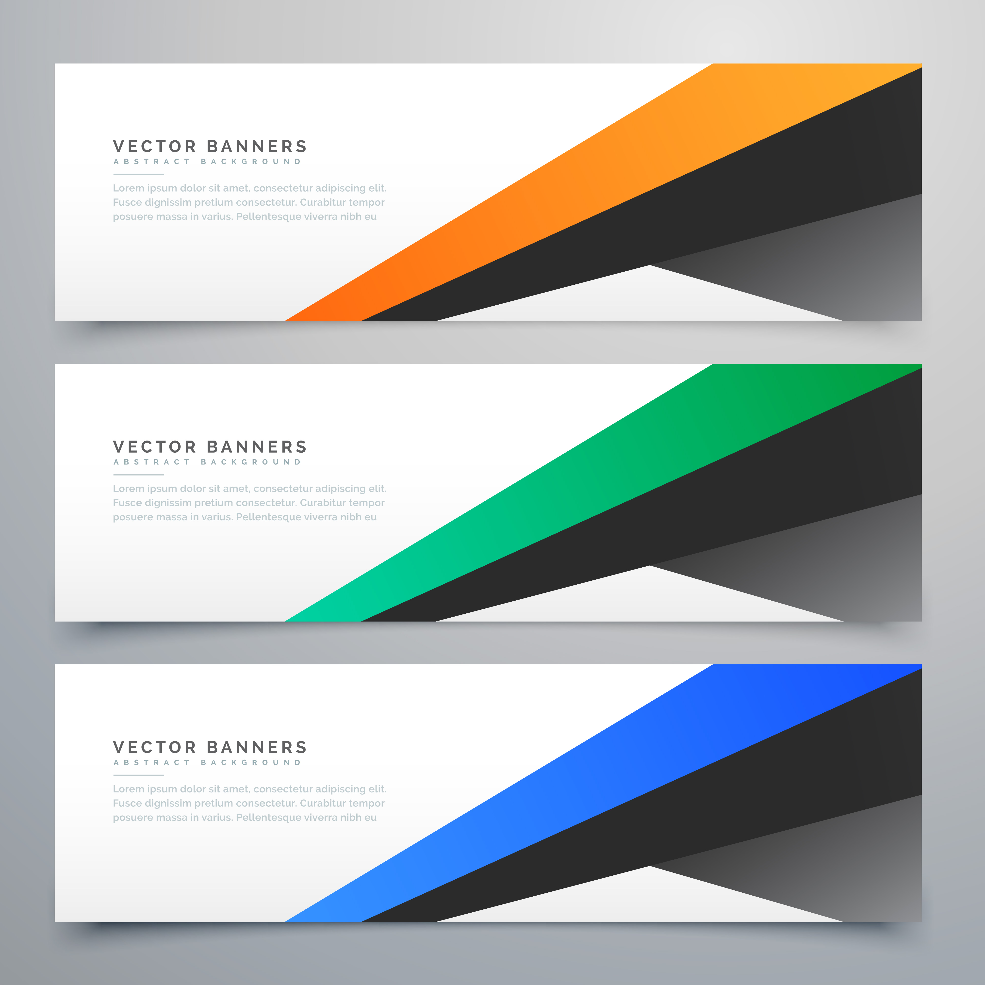  modern  geometric banners  set of three Download Free 