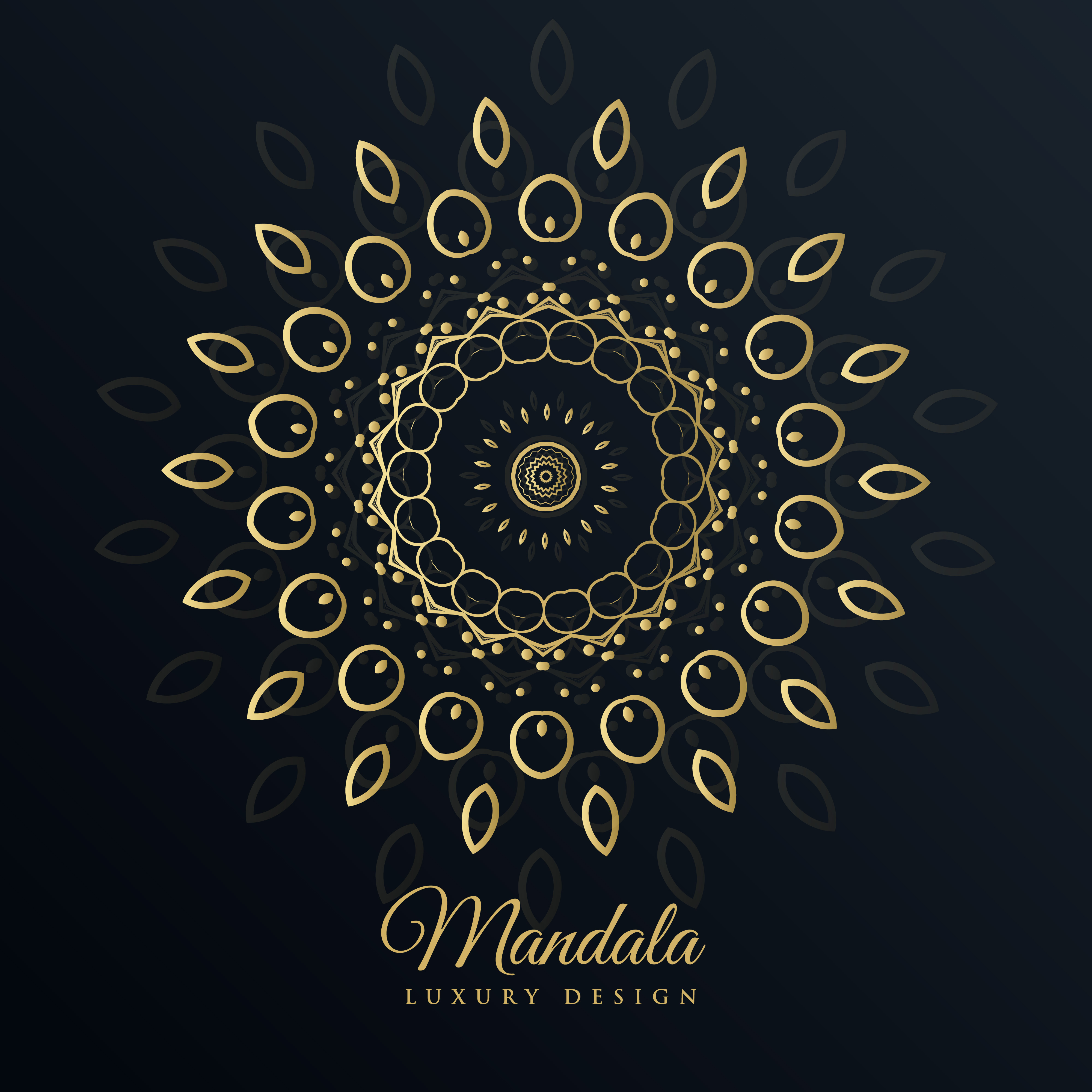 mandala golden design in floral  pattern style Download 