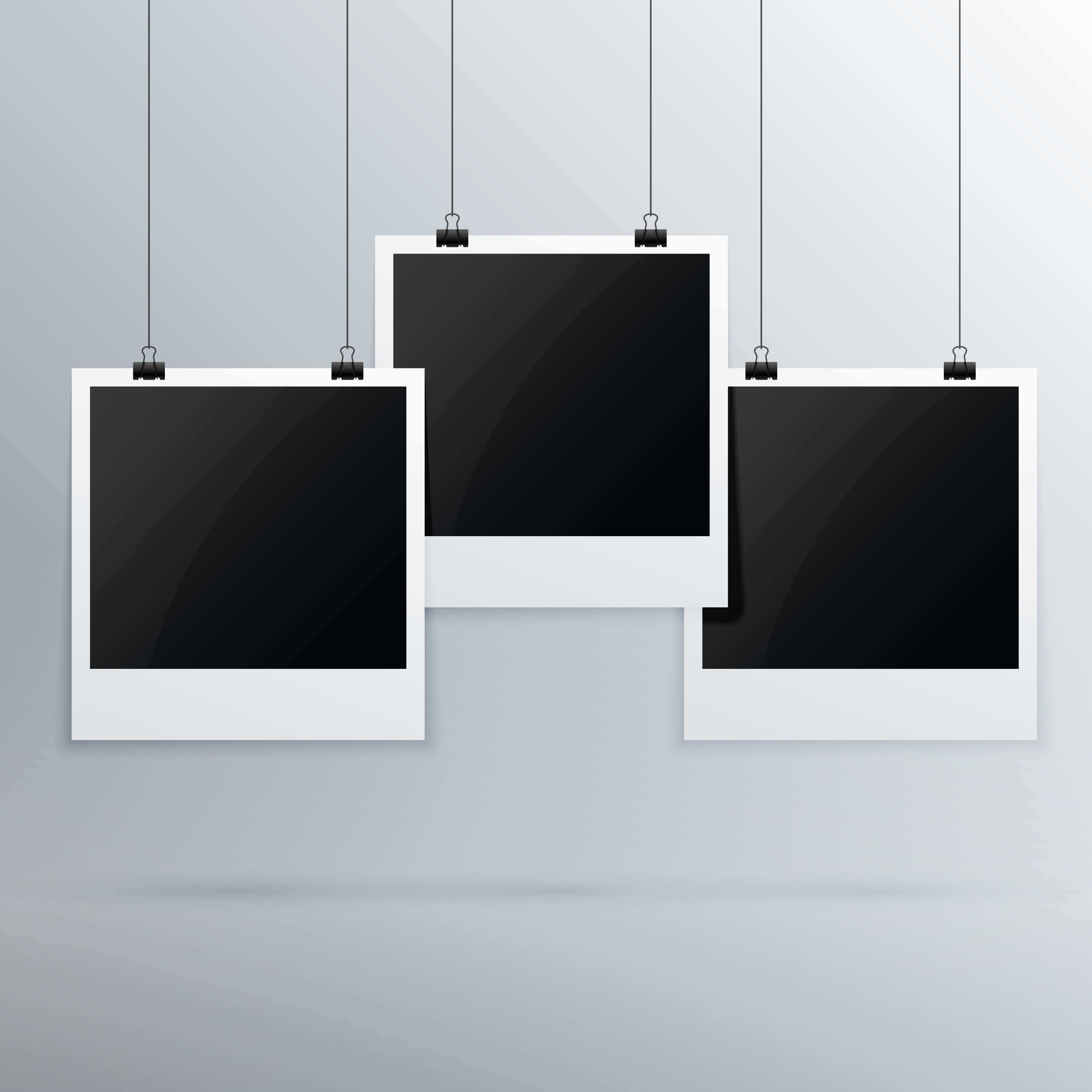  hanging  photo frame on gray background Download Free 