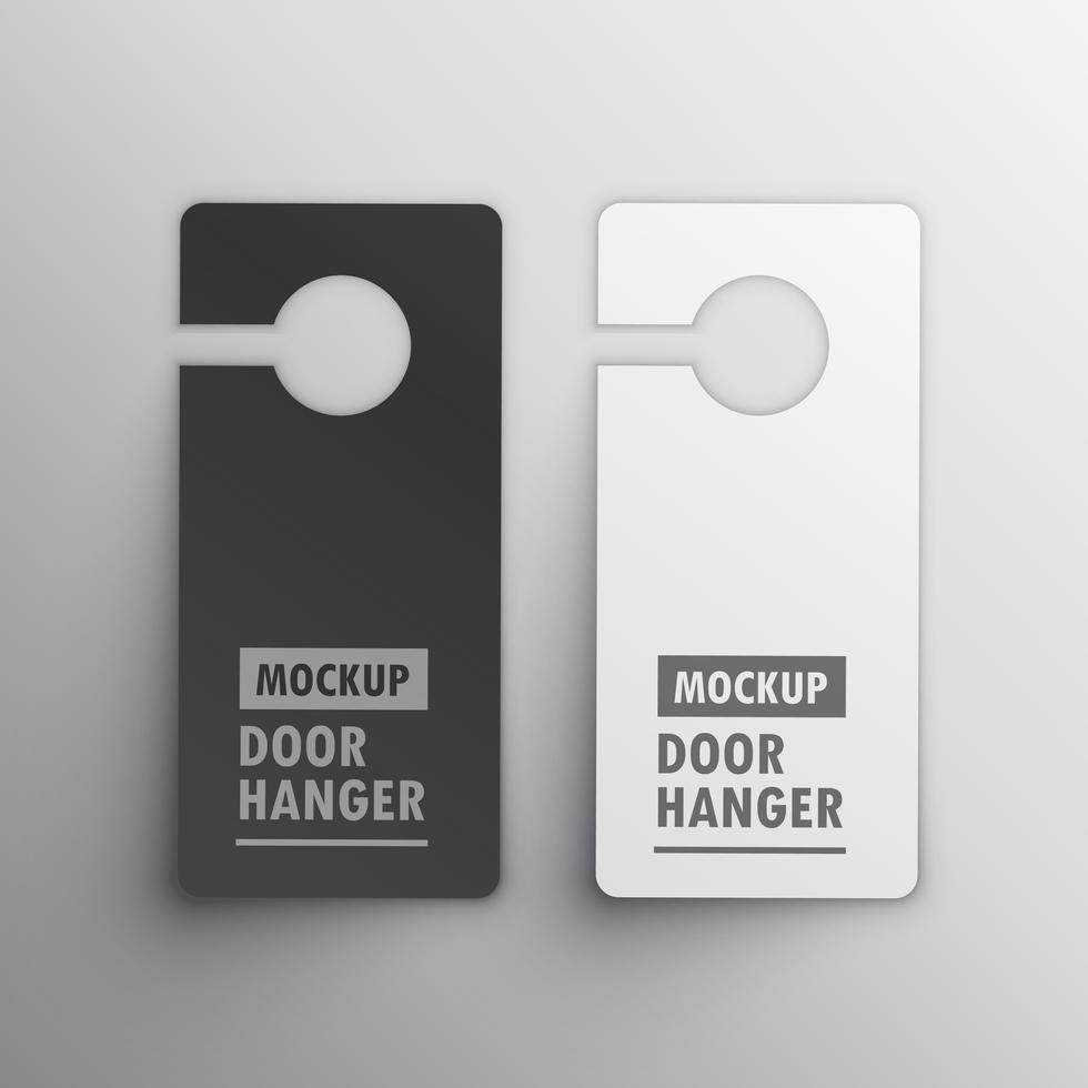 Download door hanger mockup design vector - Download Free Vector Art, Stock Graphics & Images