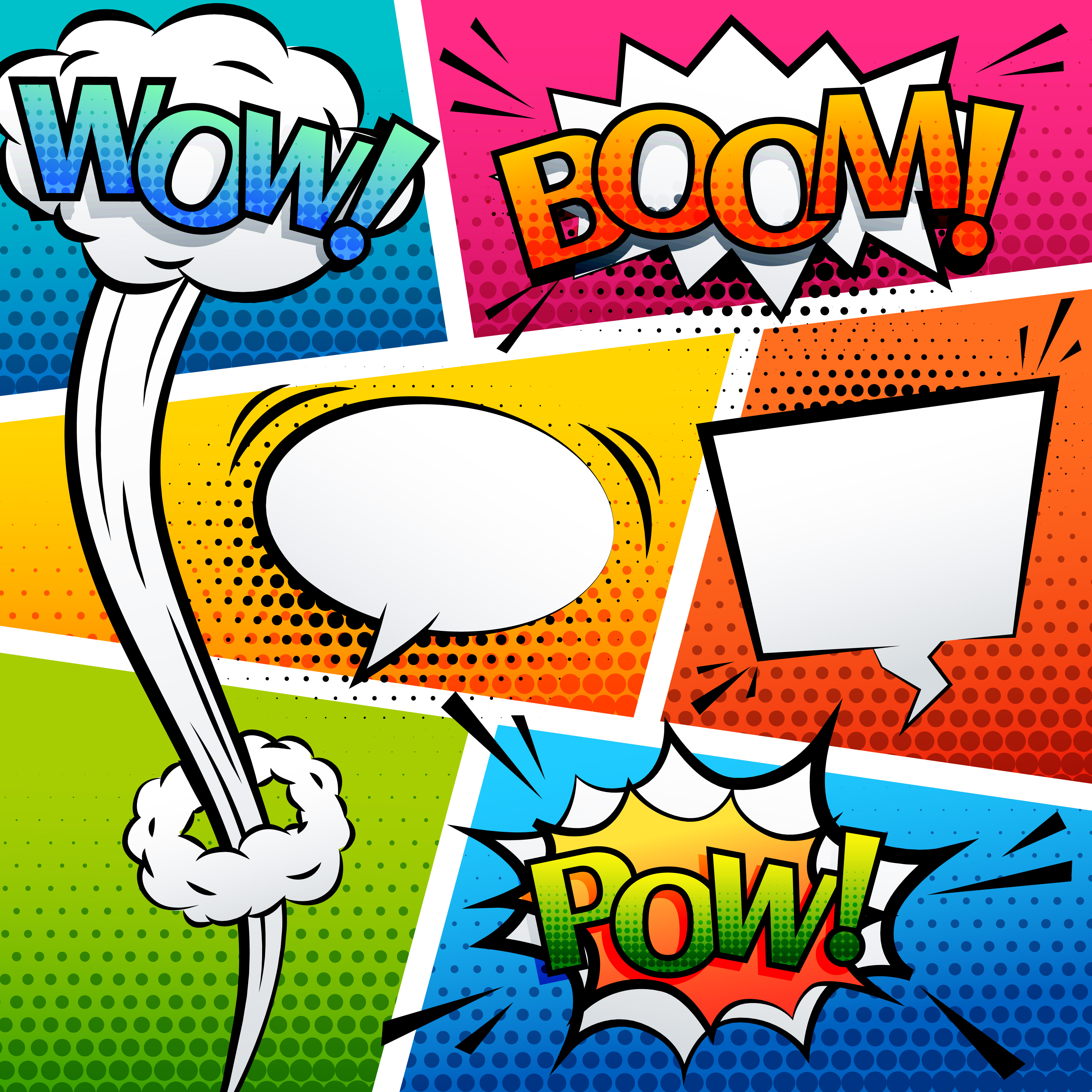 Comic Strip Pop Art Design Vector Image On Pop Art Comic Pop Art Images