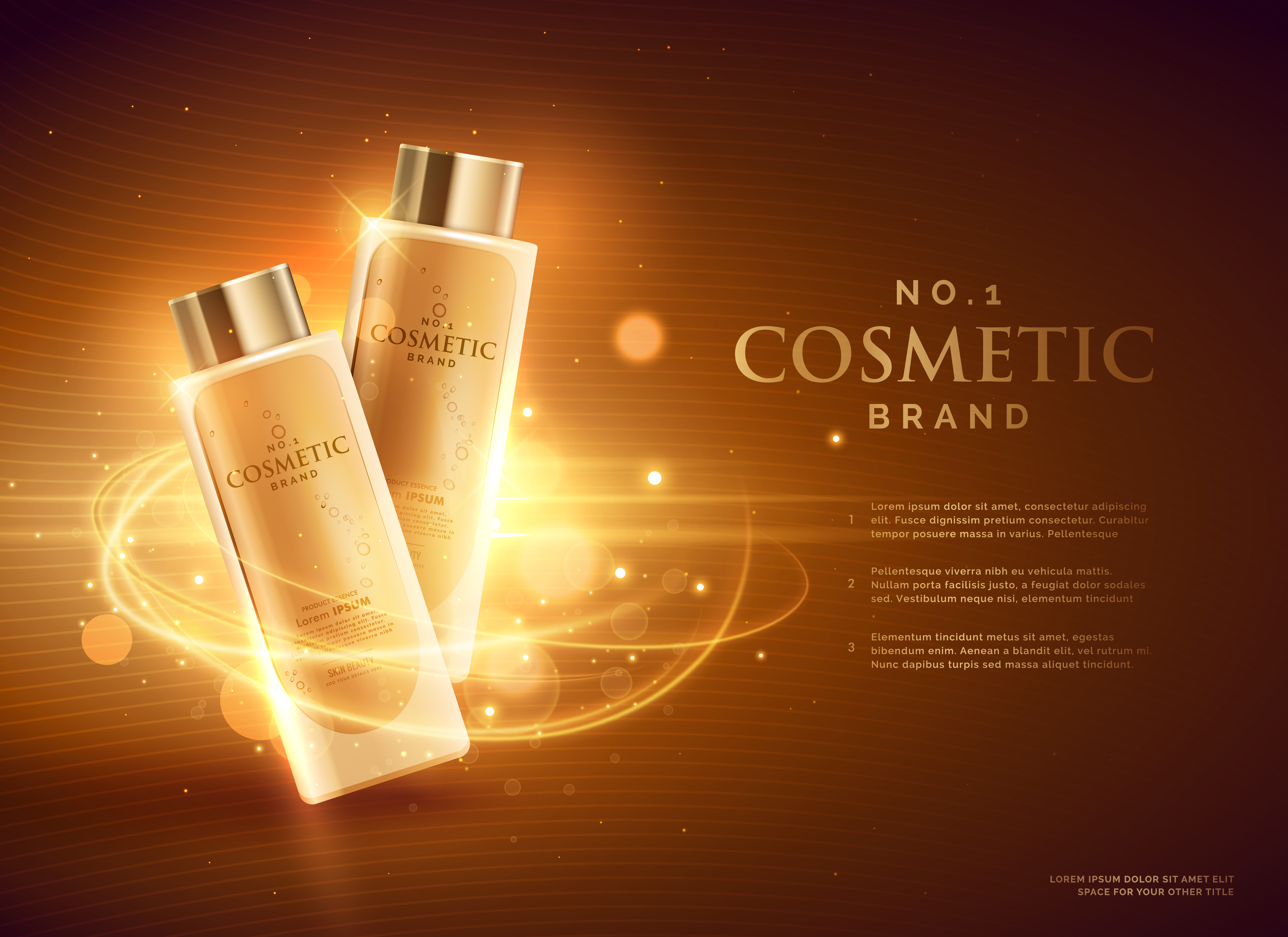 premium cosmetic brand advertising concept design with 