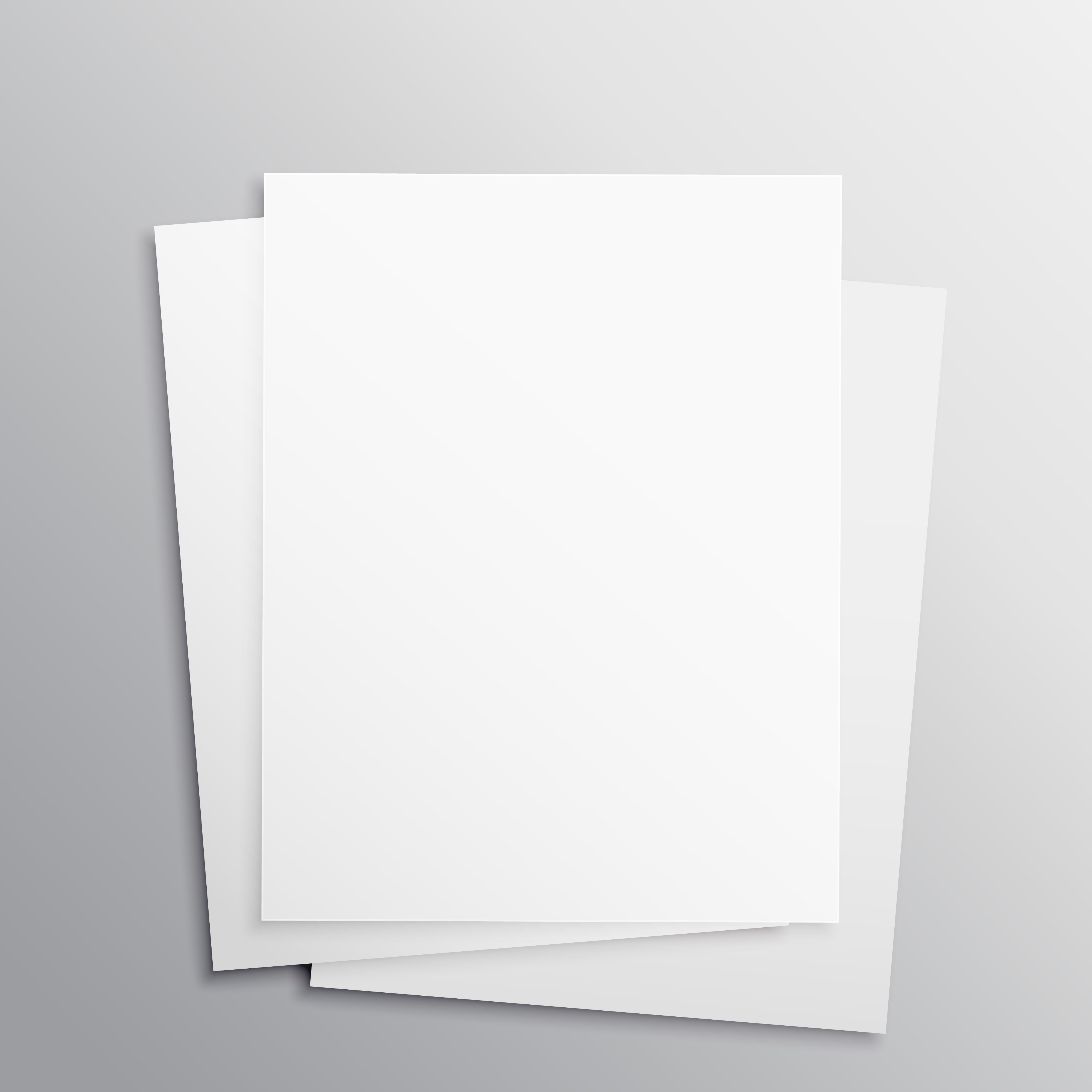 Download stack of three empty papers mockup template - Download Free Vector Art, Stock Graphics & Images