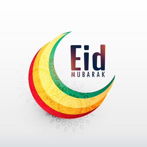 Colorful crescent moon for eid mubarak festival - Download 