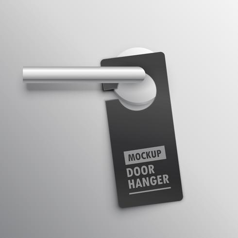 Download realistic door hander mockup with handle - Download Free Vector Art, Stock Graphics & Images