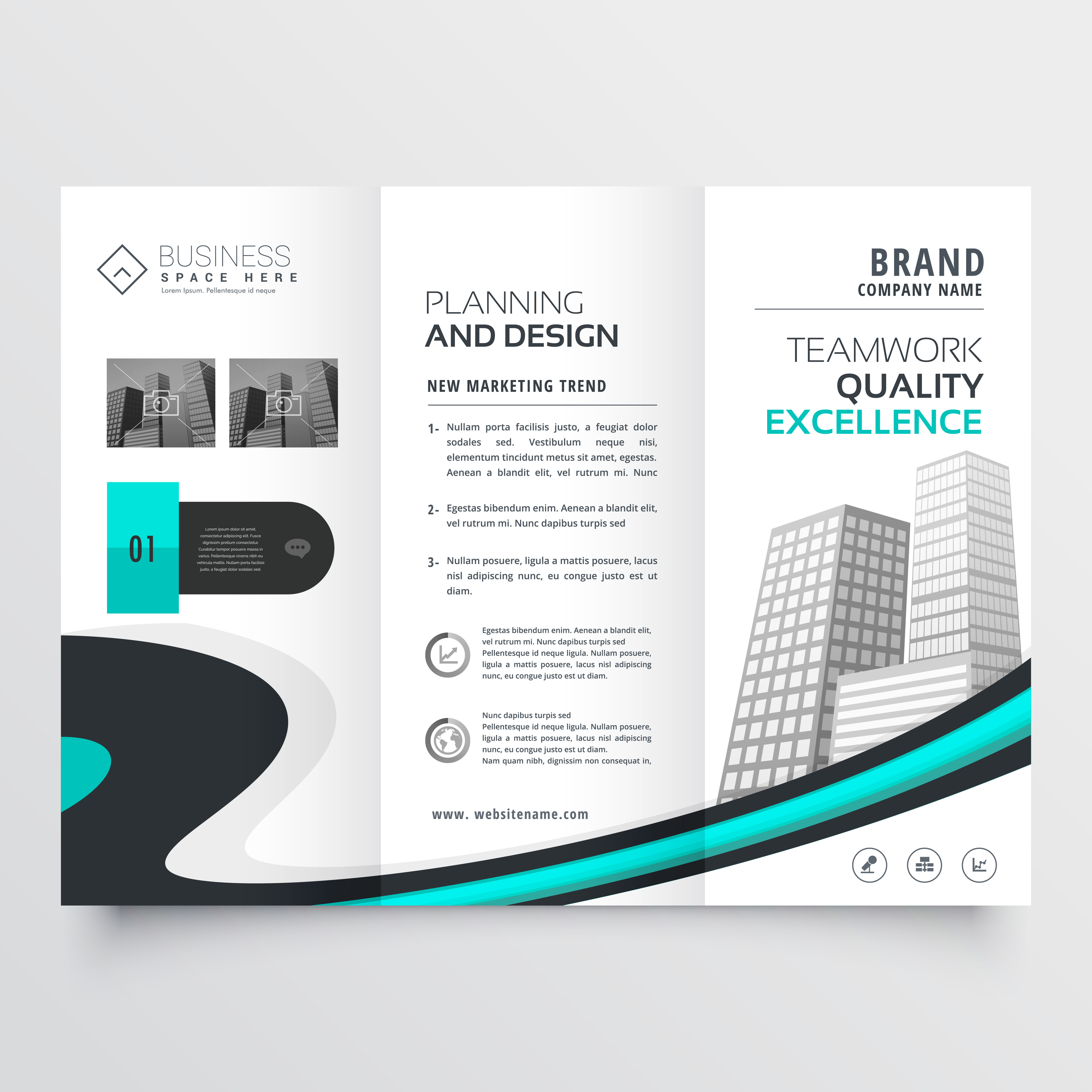 Stylish Trifold Brochure Design Presentation Template Download Free Vector Art Stock Graphics Brochure Presentation Template
