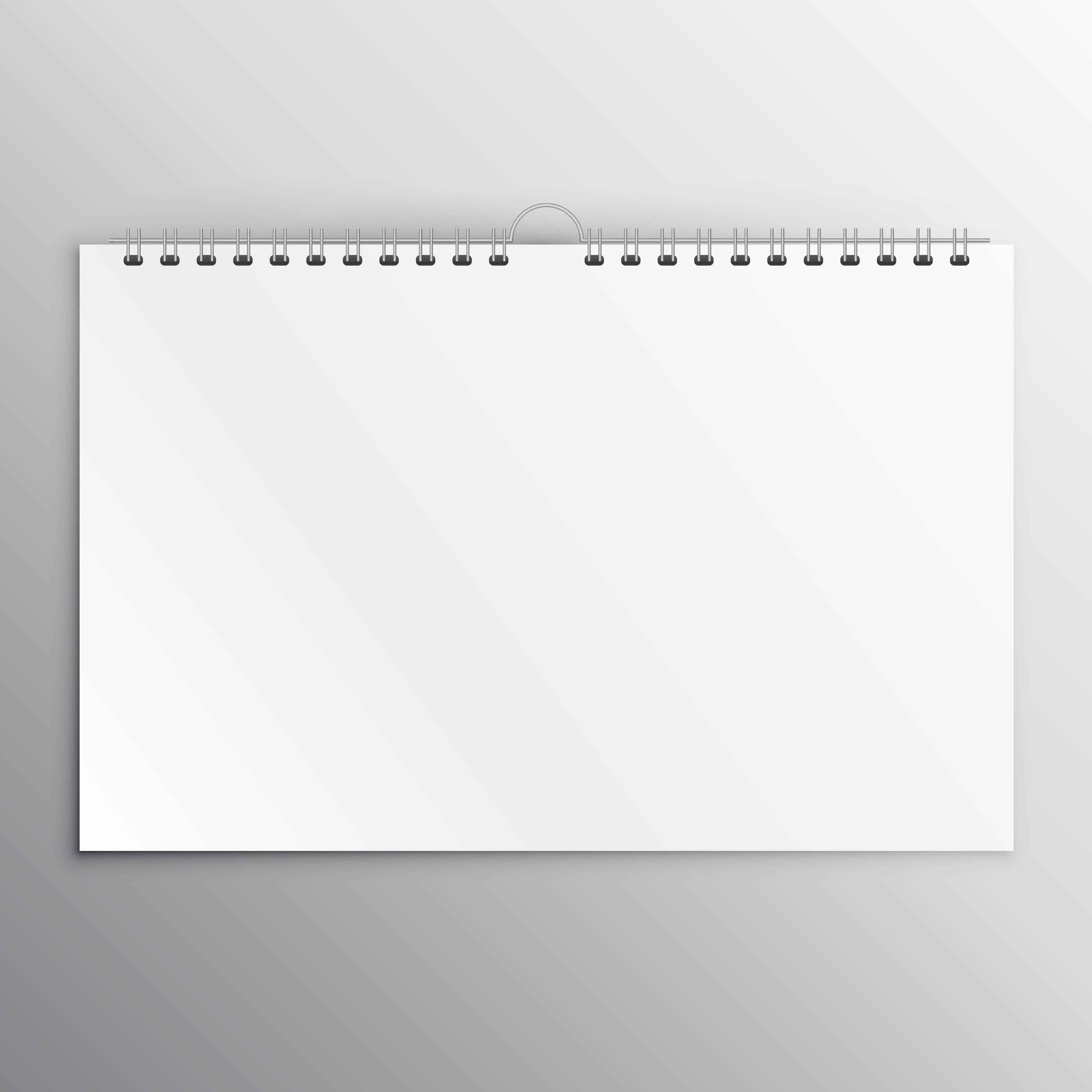 Download horizontal calender or notebook blank mockup design ...