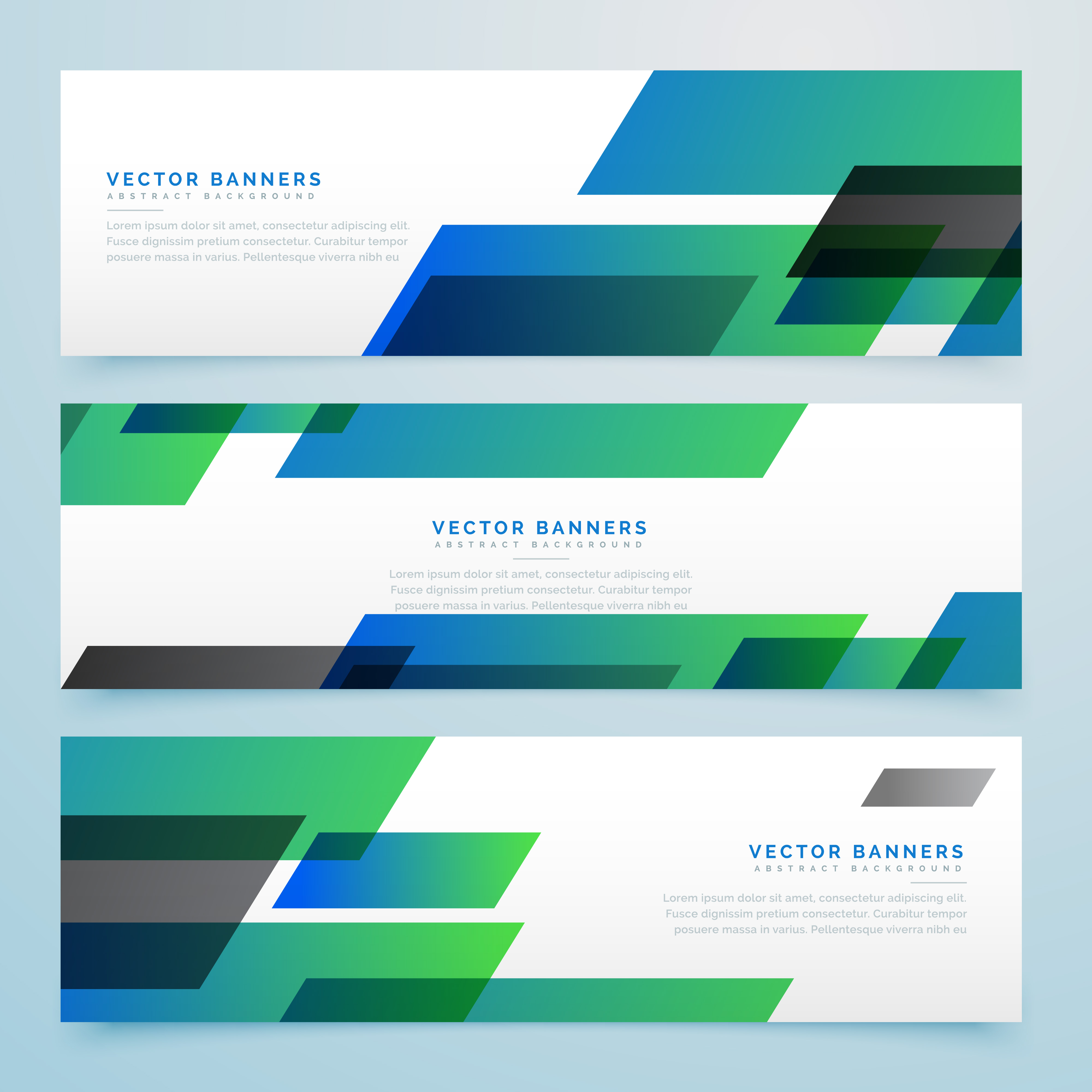  modern  geometric banners  and headers  set Kostenlose 