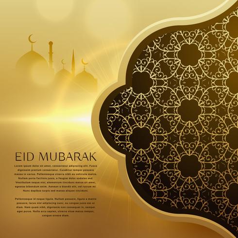 Awesome eid festival background with islamic pattern 