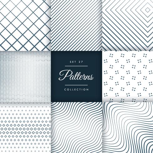 set of line pattern vector background - Download Free Vector Art, Stock