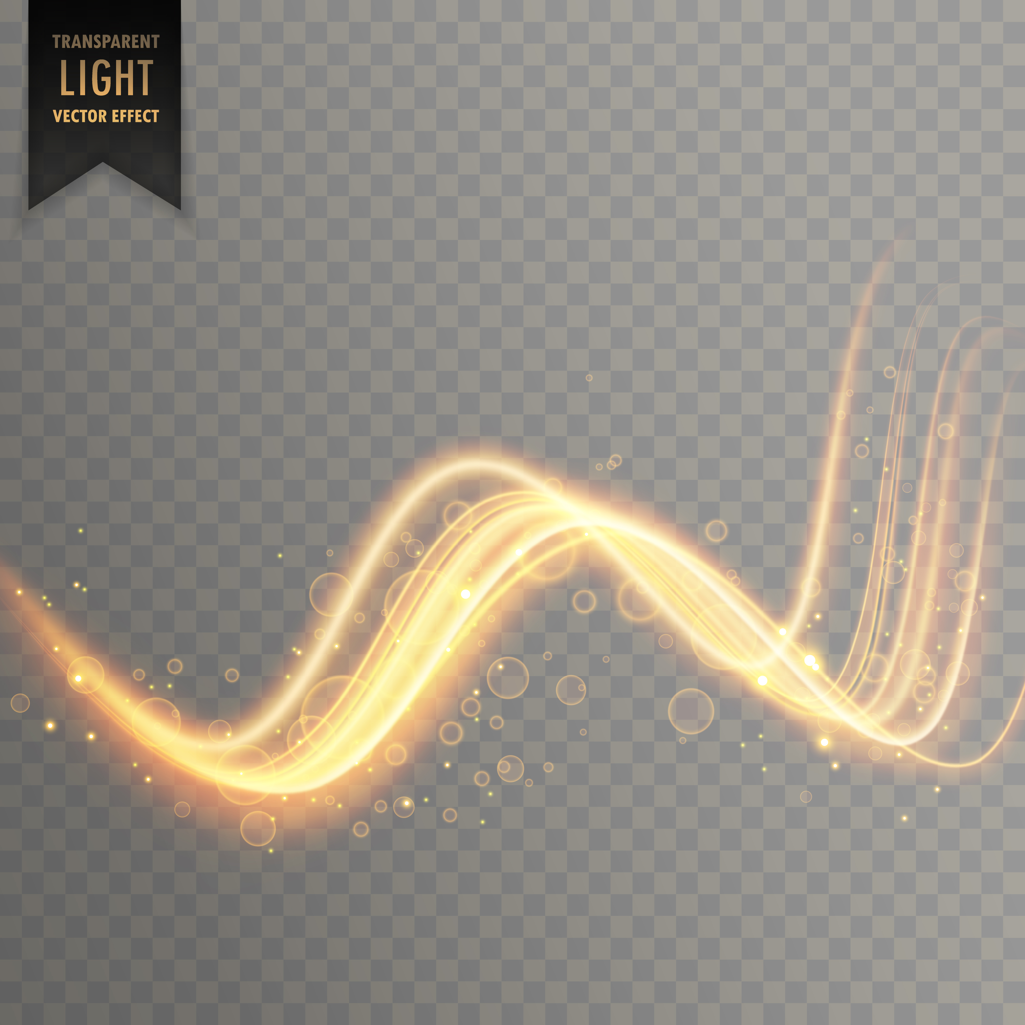 wavy transparent light streak effect background Download Free Vector