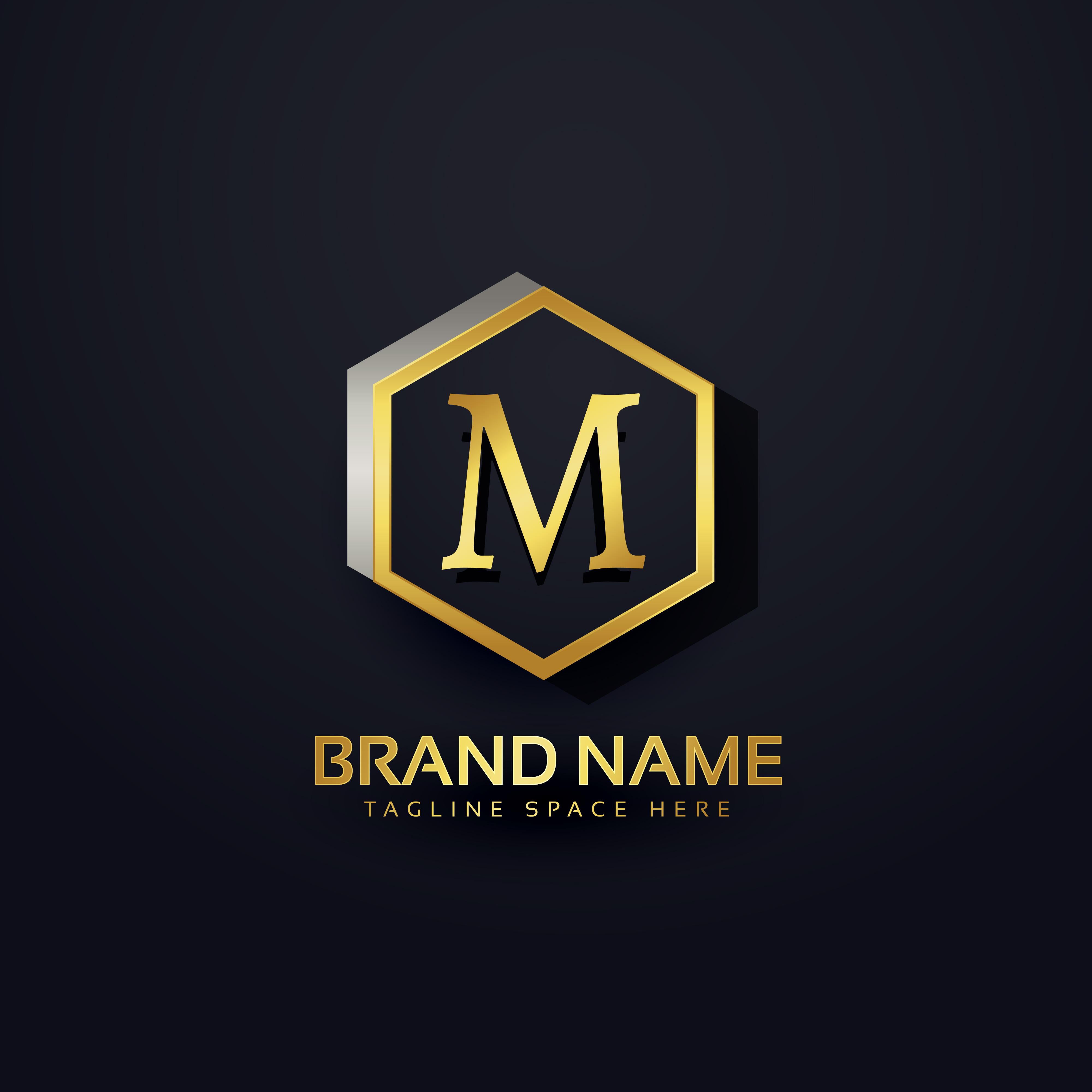 letter m logo premium design vector