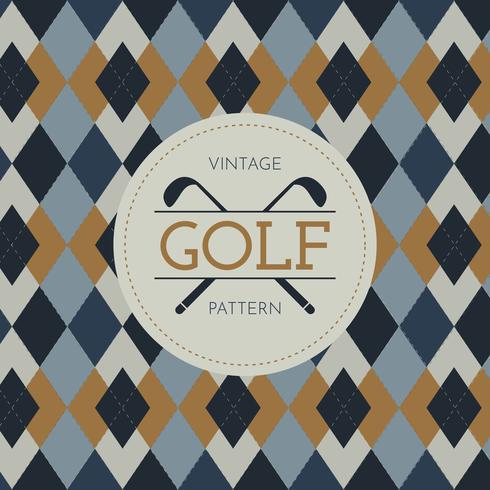 Patrón de golf vintage vector