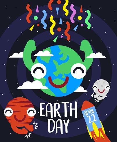 Earth Day Flat Illustration Vector