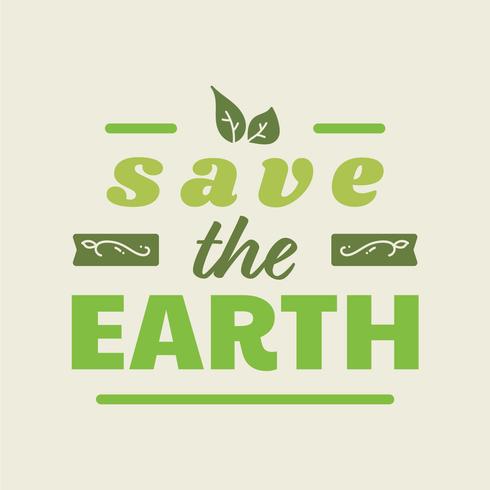 Save the Earth vector