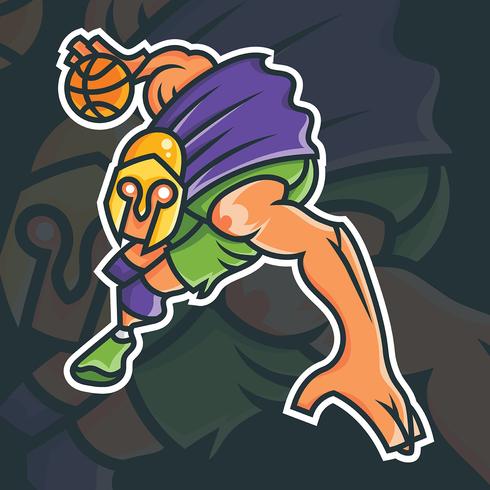 Mascot de baloncesto vector