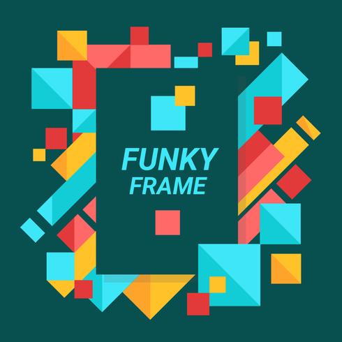 Color Full Funky Frame Vector