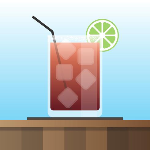 Ilustración de vector de cócteles Michelada en estilo de diseño plano