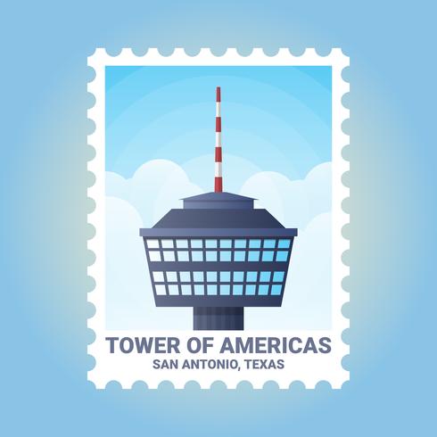 San Antonio Texas United States Stamp Illustration vector