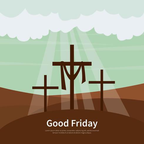 Ilustración de fondo del Viernes Santo vector