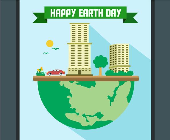 Happy Earth Day Illustration Vector