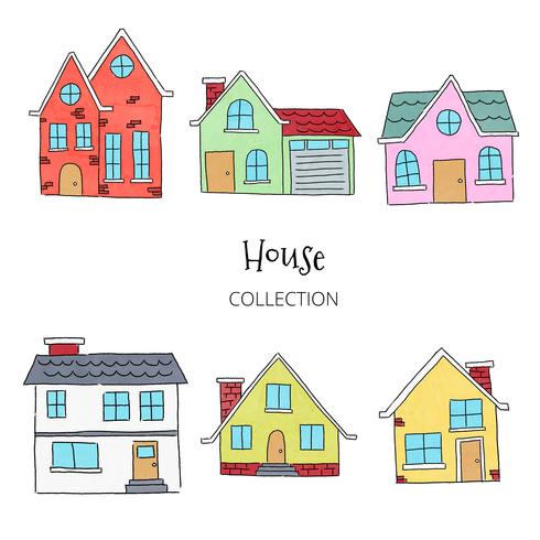 Cute Houses Collection  vector