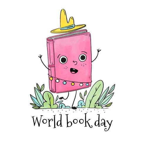 Cute Book Character With Mexican Style vector