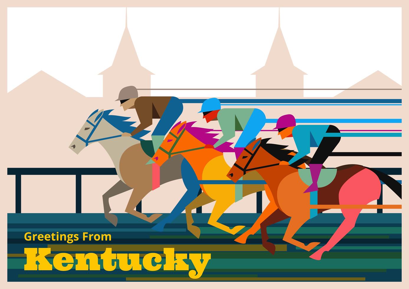 Kentucky Derby Postcard Illustration 198726 Vector Art at Vecteezy