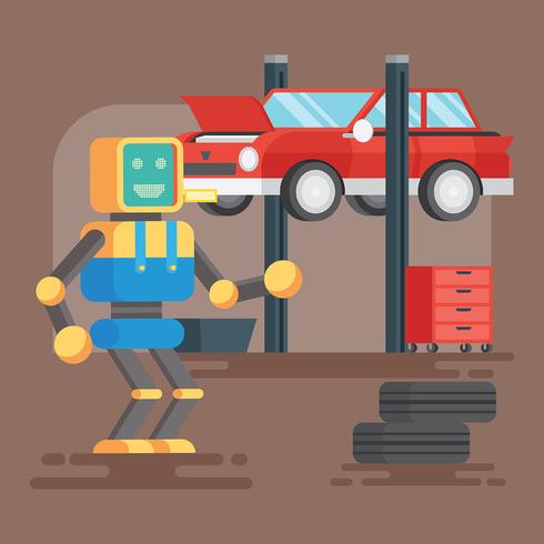 Ai Mechanic Illustration vector