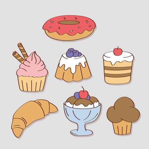 Hand Drawn Sweets And Candy vector