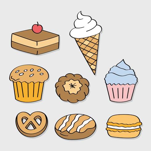 Hand Drawn Sweets And Candy vector