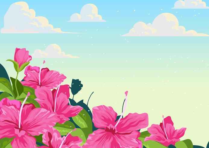 Fondo de flores de azalea vector