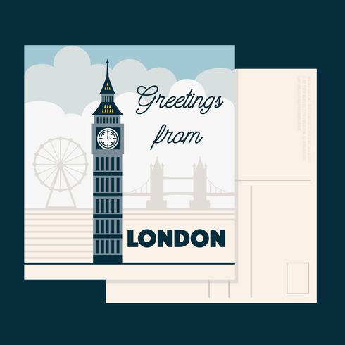 Vector de la postal de Londres