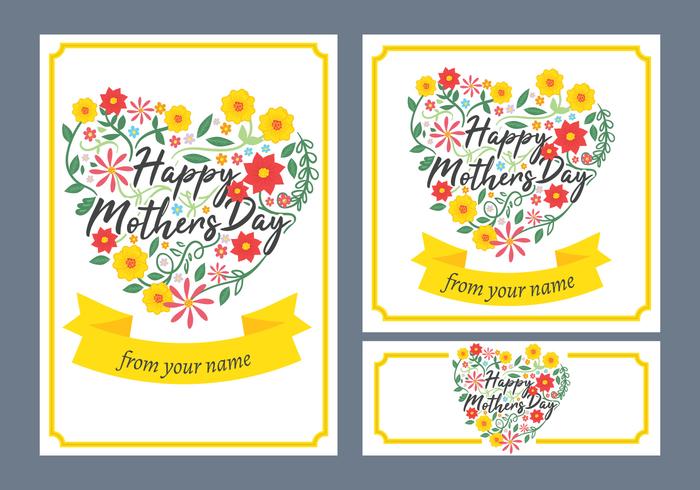 Tarjeta Happy Mothers Day vector