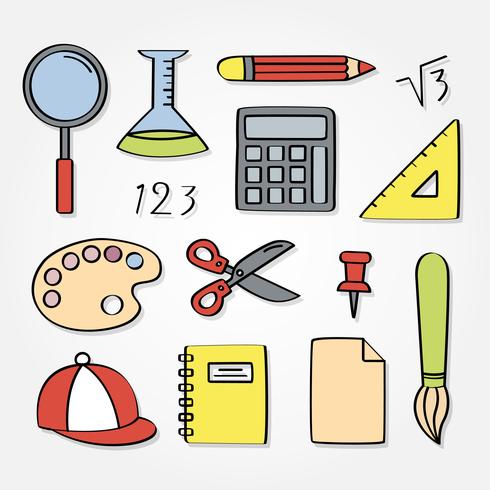 Hand Drawn School Elements vector