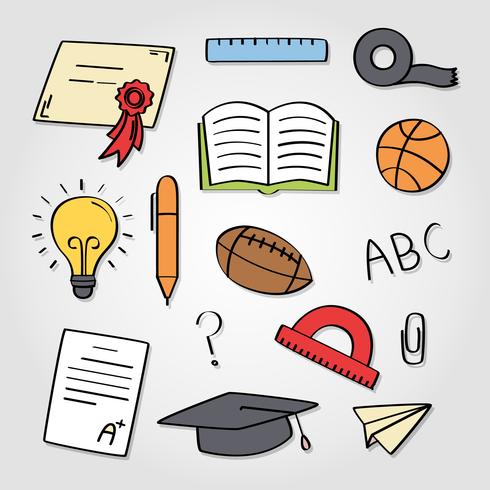 Hand Drawn School Elements vector