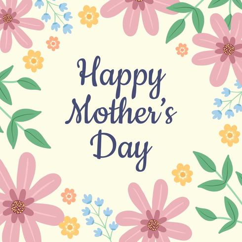 Floral Happy Mother's Day 198809 Vector Art at Vecteezy