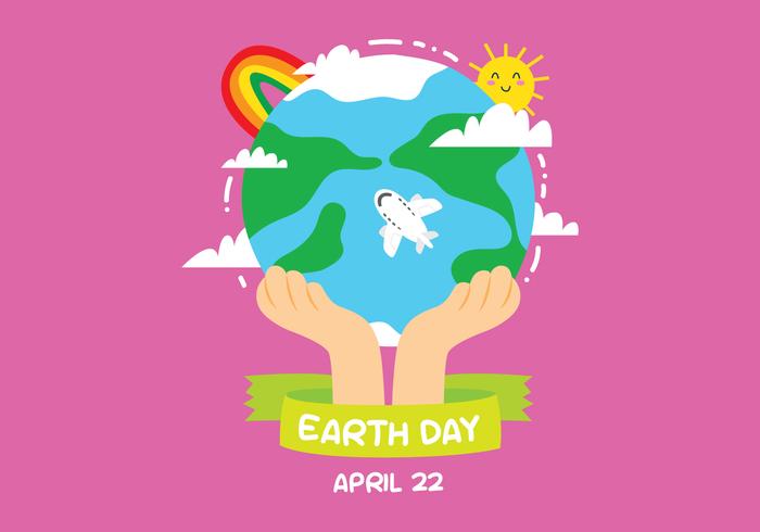 Hands Holding Earth Concept vector