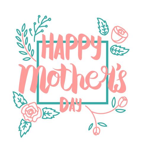 happy mothers day card vector