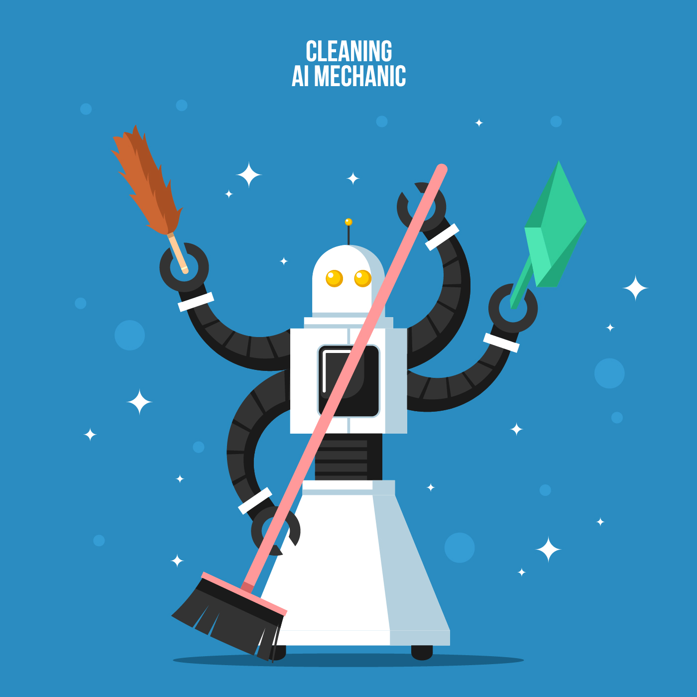 Cleaning Ai Mechanic Vector 199268 Vector Art at Vecteezy