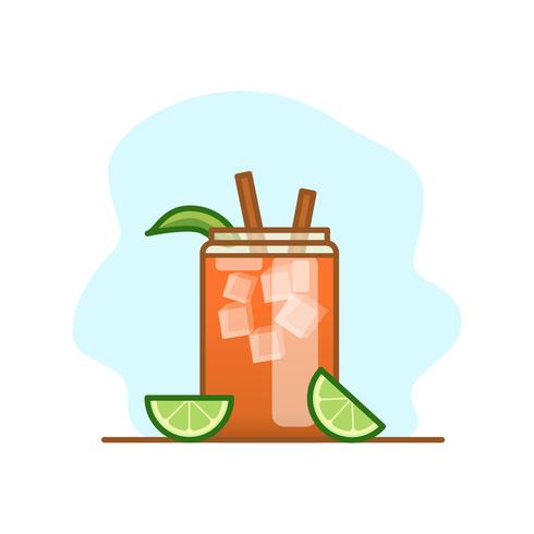 Ilustración de cóctel Michelada vector