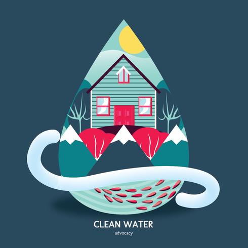 Clean Water Advocacy Vector Design