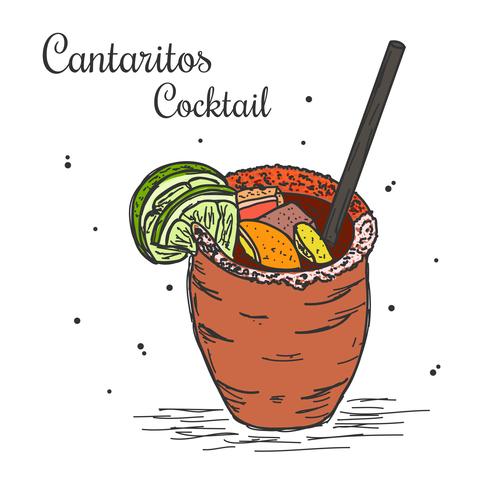 Cantaritos Cocktail Vector