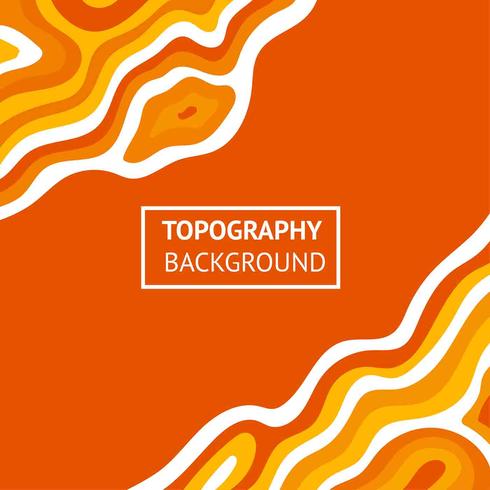 Fondo de topografía naranja vector