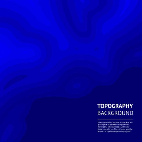 Fondo de topografía Vector azul oscuro